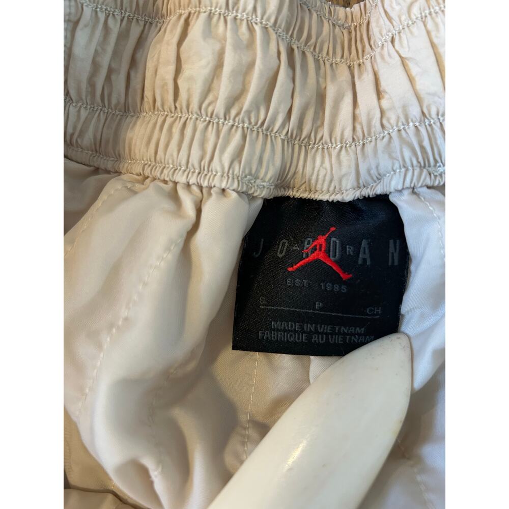 Nike Air Jordan Cozy Girl Puffer Pants Neutral Beige Gray Sz S Insulated Baggy - Picture 4 of 9